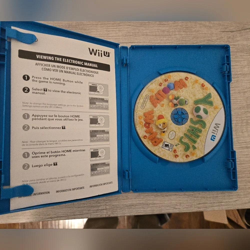 Yoshi's Woolly World (Wii U, 2015) Video Game No Manual Has Insert